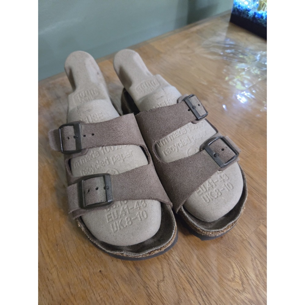 Sz 6 / 37 Birkenstock Betula Arizona Tan Tone Color Block Sandal Strap